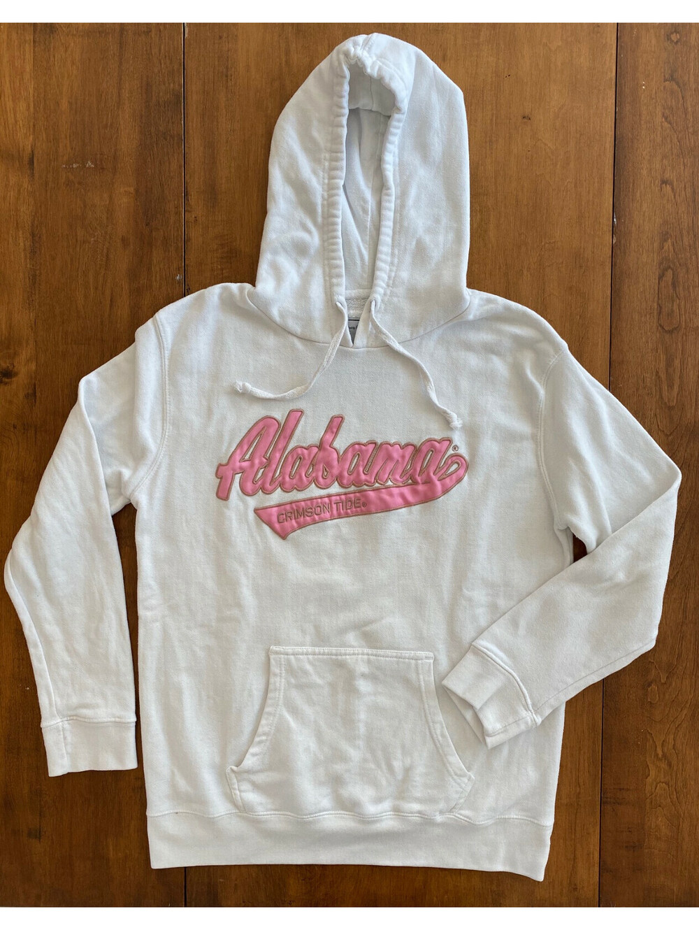 Womens ALABAMA CRIMSON TIDE HOODIE SWEATSHIRT J America Vanity WHITE Pocket L